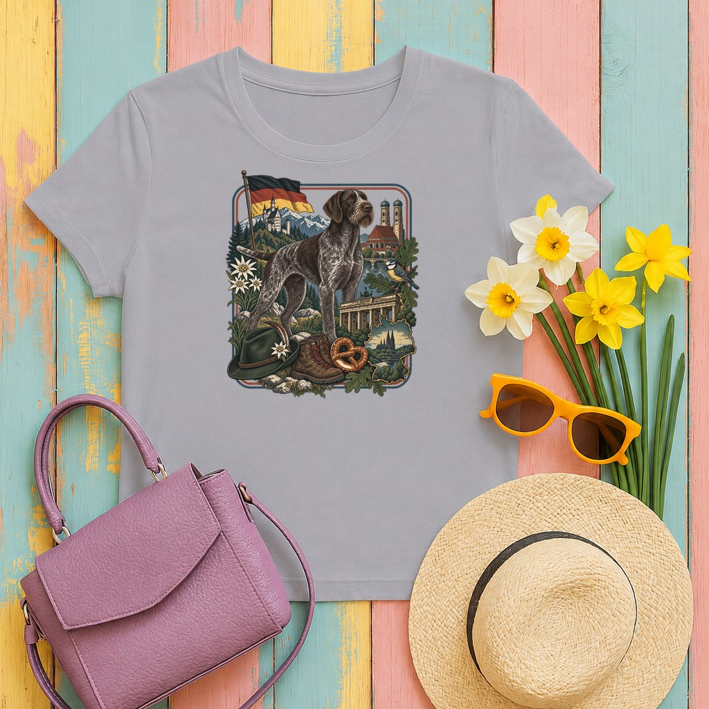 German Wirehaired Pointer Germany Heritage tee, Athletic Heather