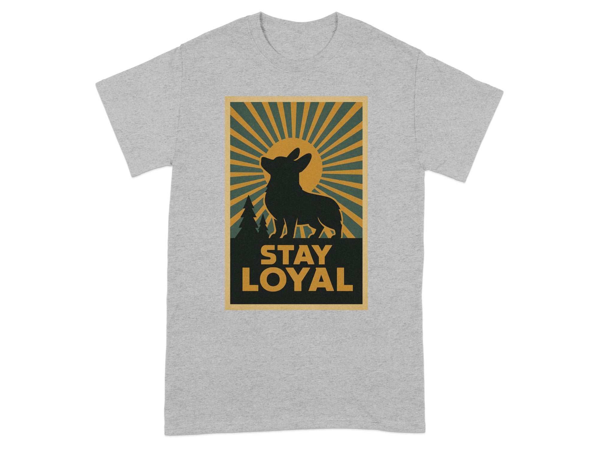 Stay Loyal Sunrise Wolf Graphic T-shirt