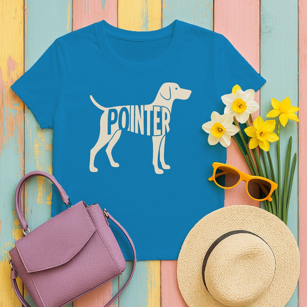 German Shorthaired Pointer Silhouette T-Shirt in Sapphire