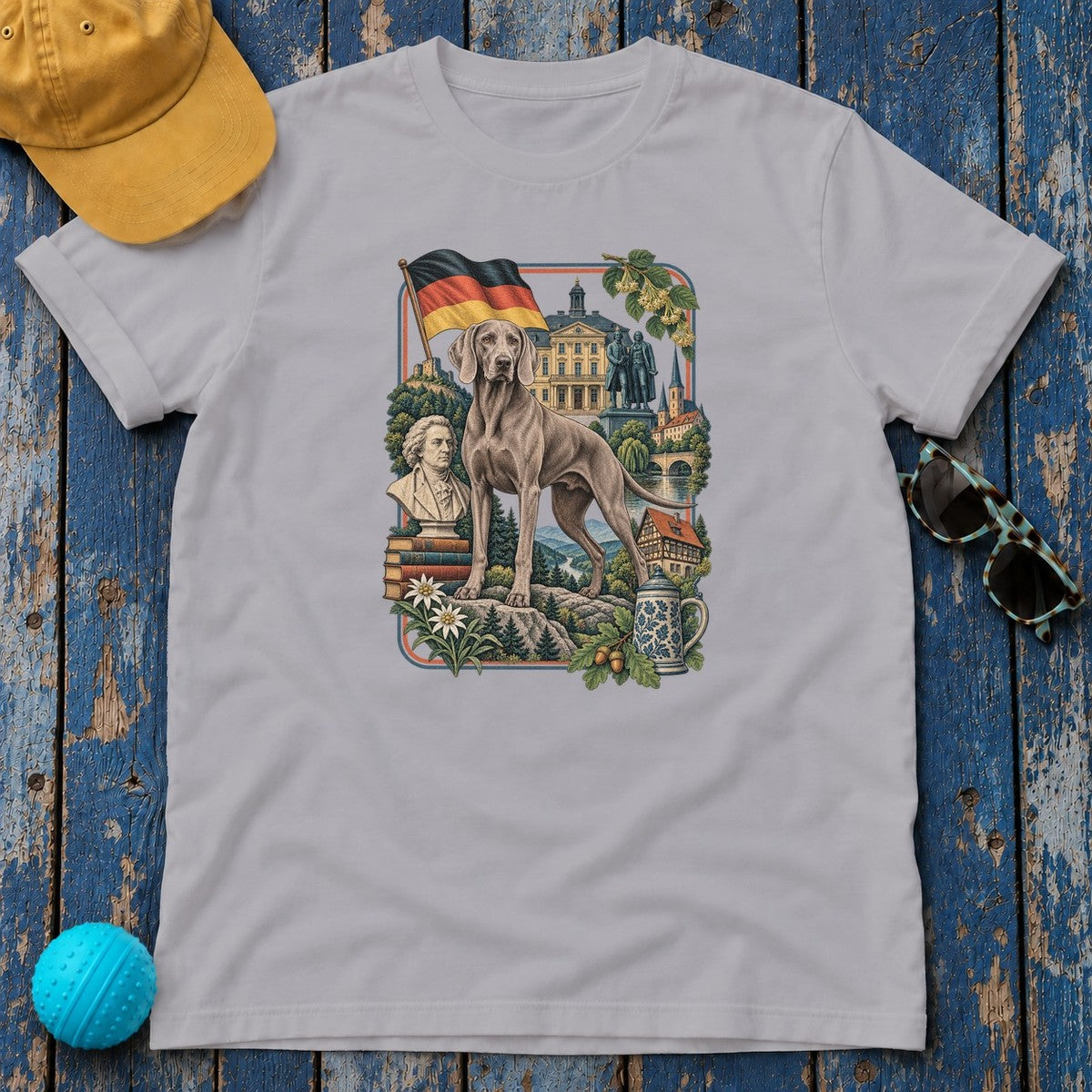 Weimaraner Germany Heritage T-Shirt in Athletic Heather