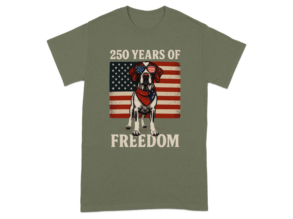 Patriotic 250 Years of Freedom USA Flag T-shirt