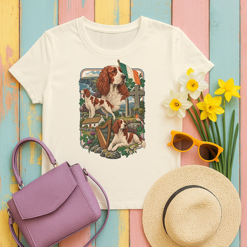 Irish Red and White Setter Ireland Heritage tee, Natural