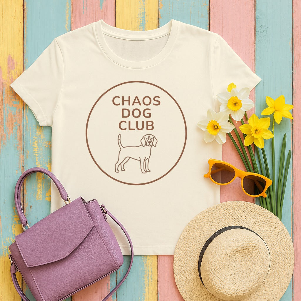 Chaos Dog Club Beagle T-Shirt in Natural