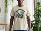Cream t-shirt with graphic of a dog and text "TRUST THE NOSE"