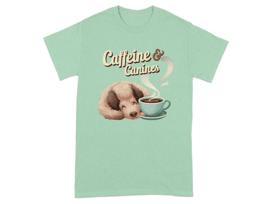 Caffeine and Canines Graphic Tee Shirt Product
