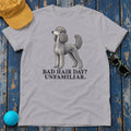 Bad Hair Day Unfamiliar Poodle T-Shirt in Athletic Heather