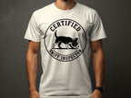 T-shirt featuring "Certified Sniff Inspector" text and a dog logo.