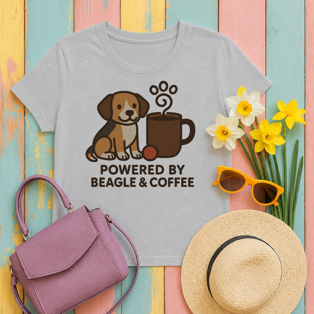 Powered By Beagle & Coffee Premium t-shirt