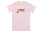 Pink t-shirt with a silhouette of a German Shepherd and text saying "Sorry I Can't. My German Shepherd Said No."