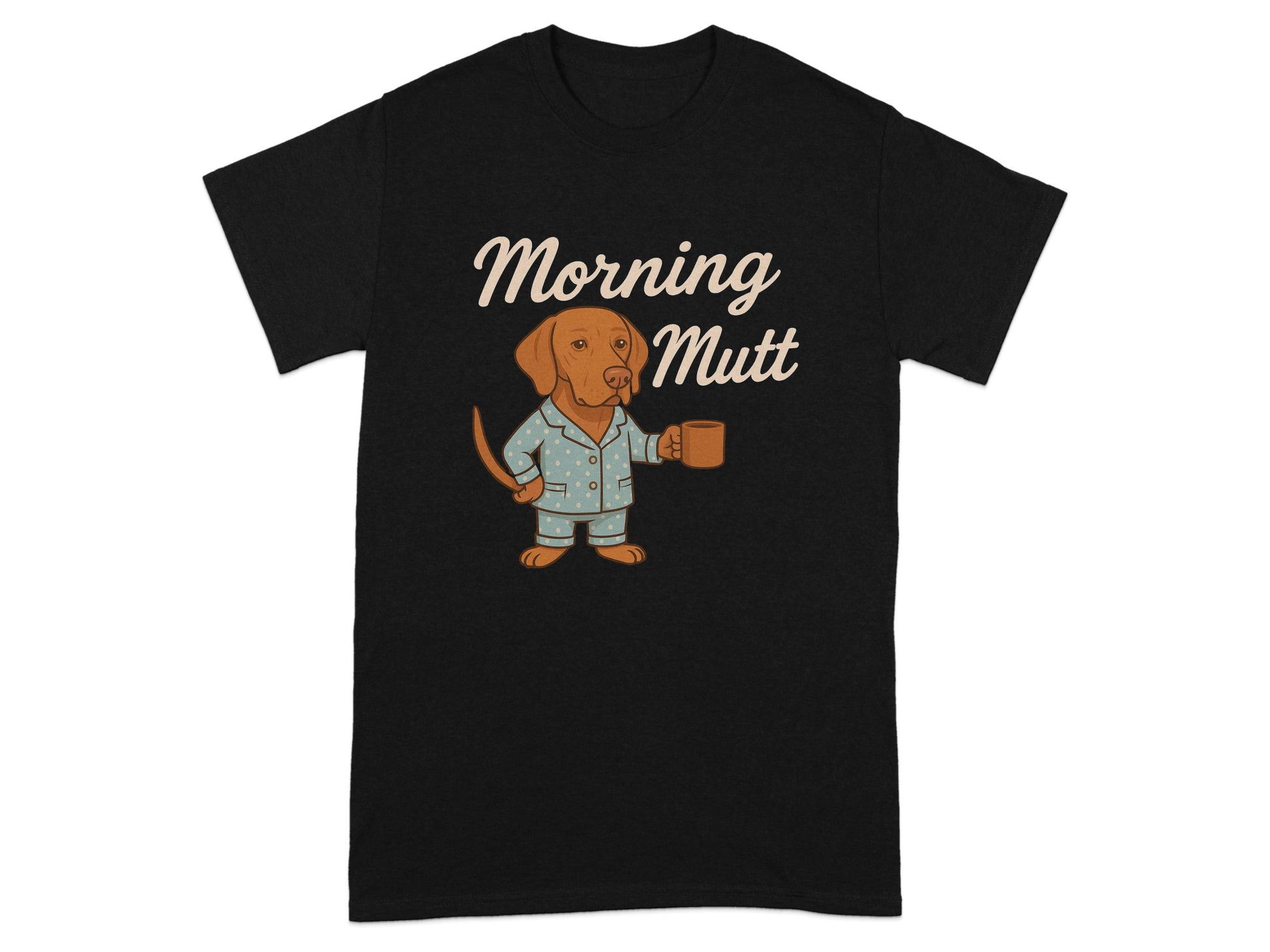 Morning Mutt Graphic Black T-Shirt product