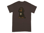 Grumpy Cartoon Dog with Skull Shirt Graphic T-Shirt