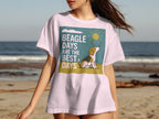White t-shirt with graphic featuring a beagle and text "Beagle Days Are The Best Days".