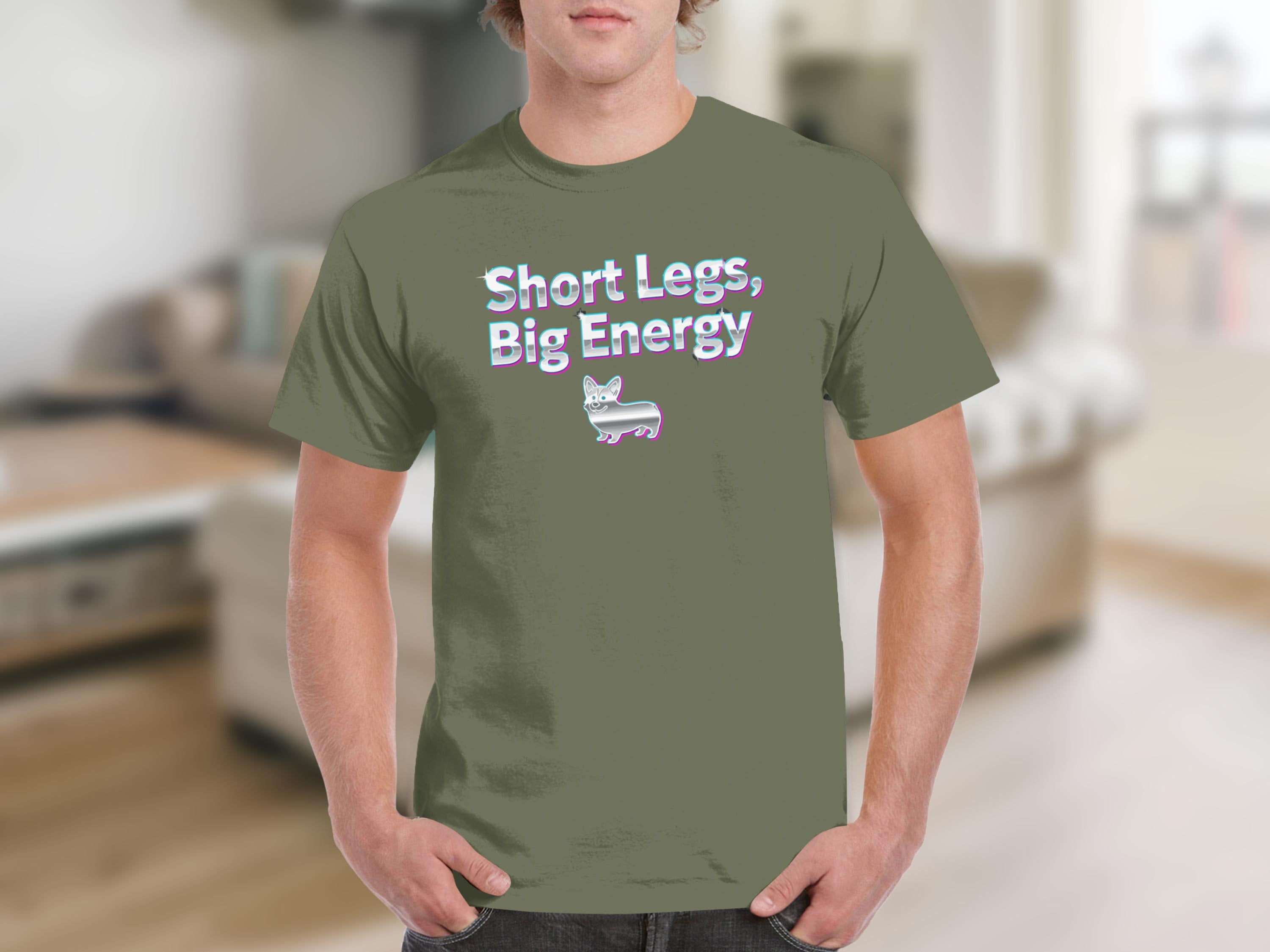 Short Legs Big Energy Fun Graphic Tee