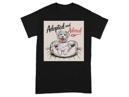 Adopted and Adored Dog Lover Graphic T-Shirt Product