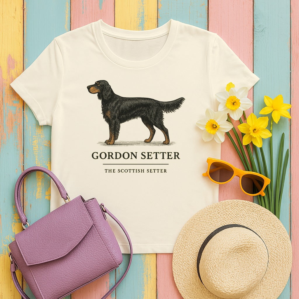 Gordon Setter Field Guide Tee in Natural
