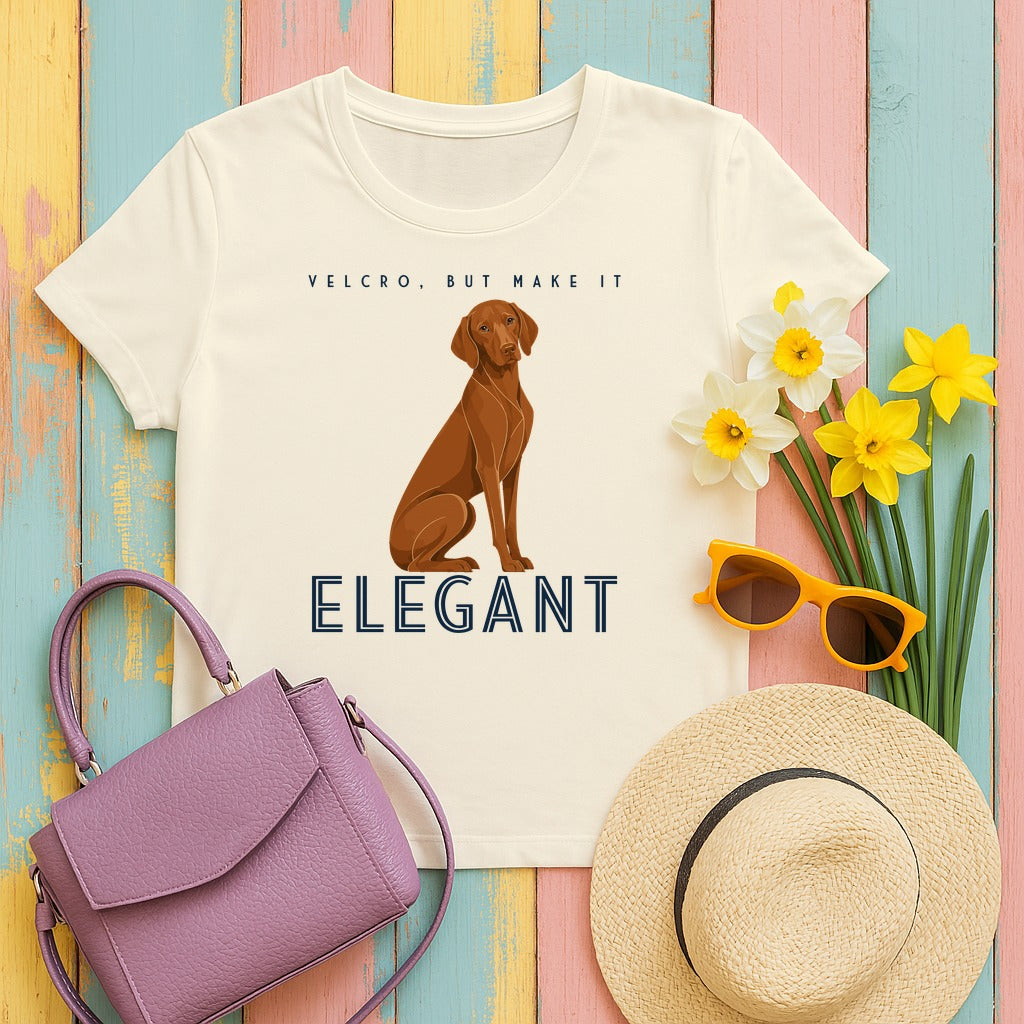 Velcro, But Elegant Vizsla T-shirt in Natural