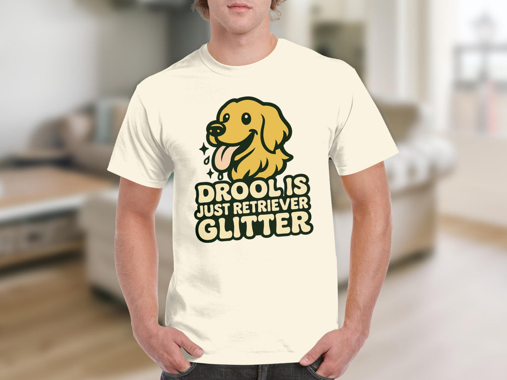 Drool Is Just Retriever Glitter Graphic T-Shirt