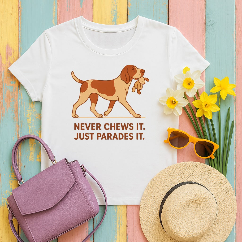 Bracco Italiano Never Chews It Tee in White