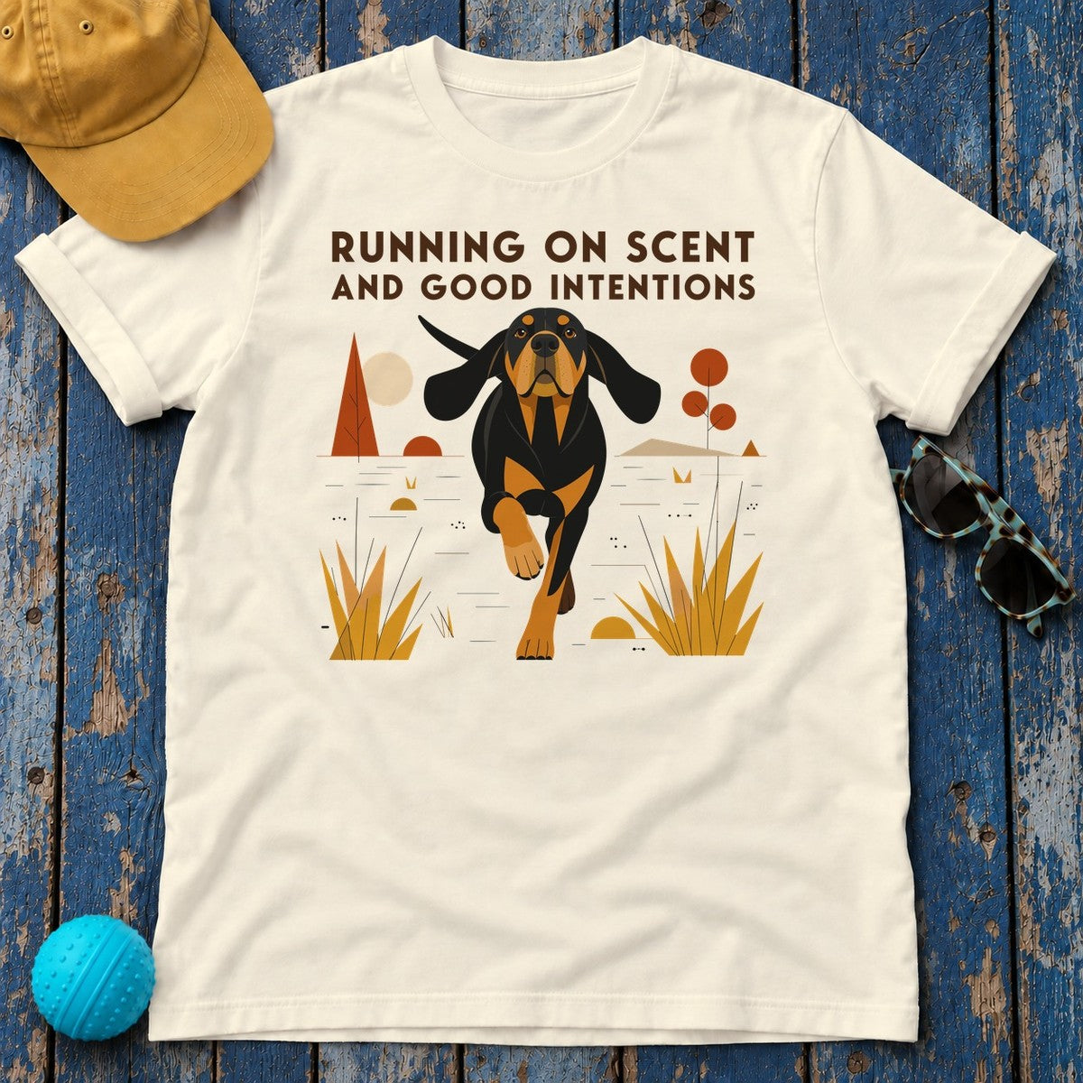 Scent & Intentions Coonhound T-Shirt in Natural