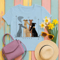 The Pack: Mid-Century Greyhound T-Shirt in Light Blue