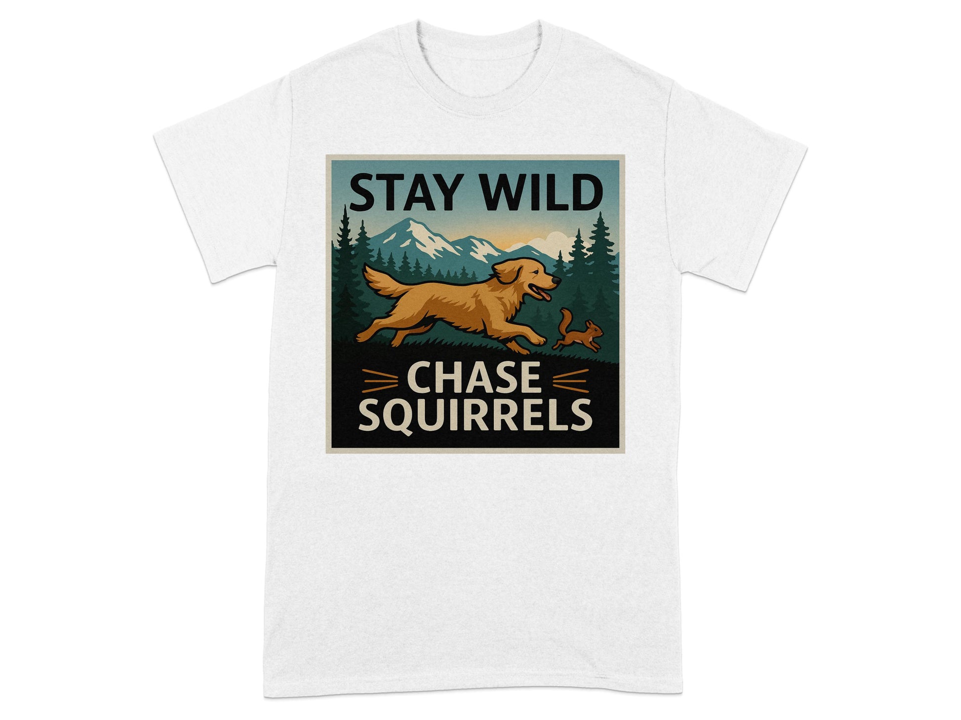 Stay Wild Chase Squirrels Graphic T-Shirt product