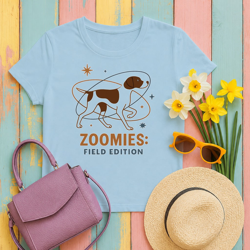 Pointer Zoomies T-shirt in Light Blue