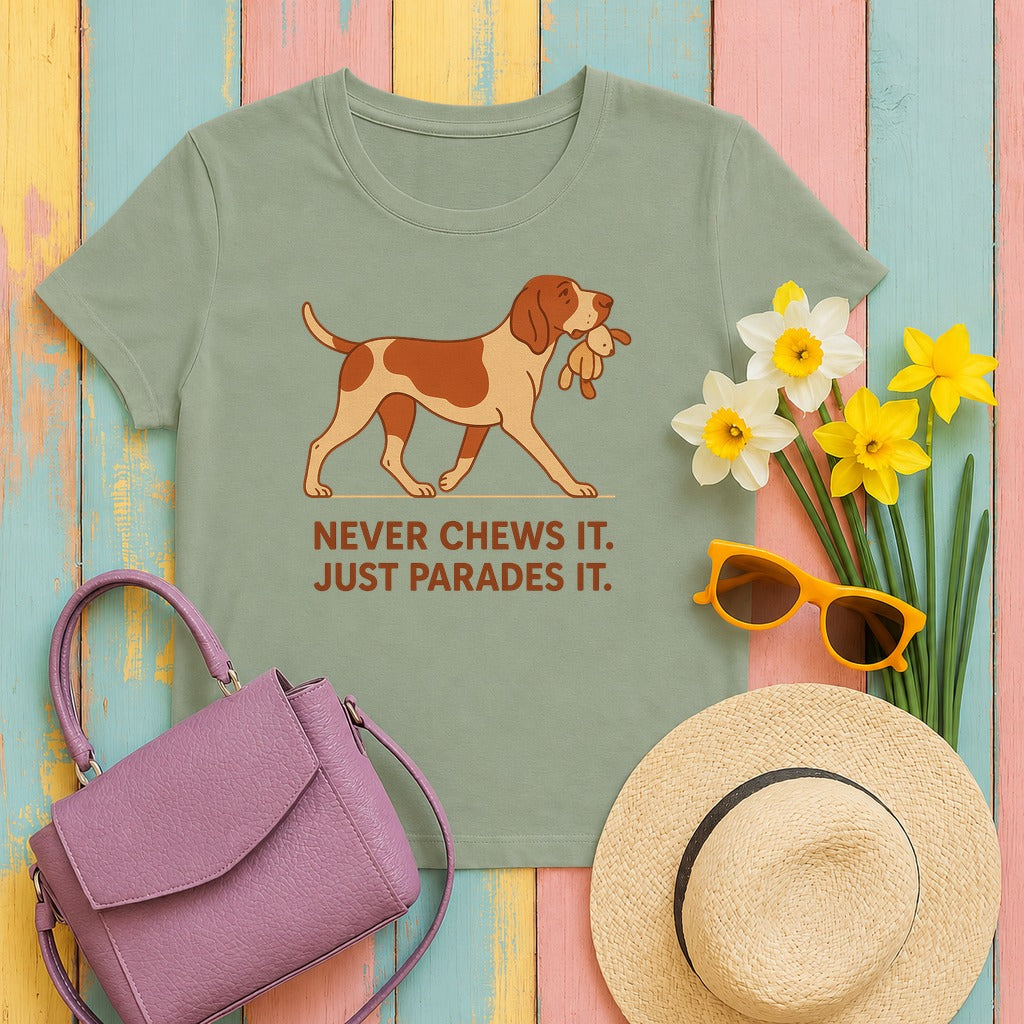 Bracco Italiano Never Chews It Tee in Sage