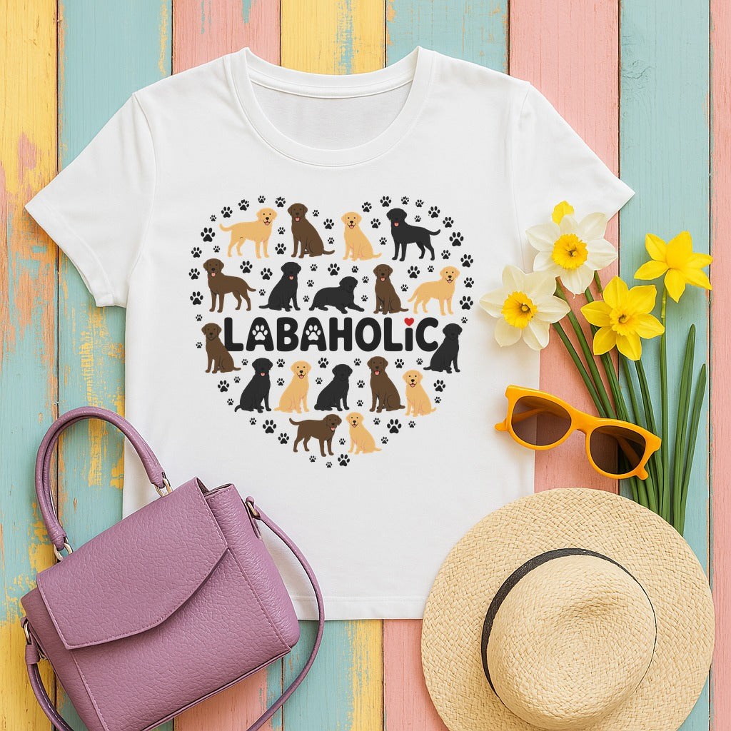 Labaholic Heartbeat Graphic T-Shirt in White