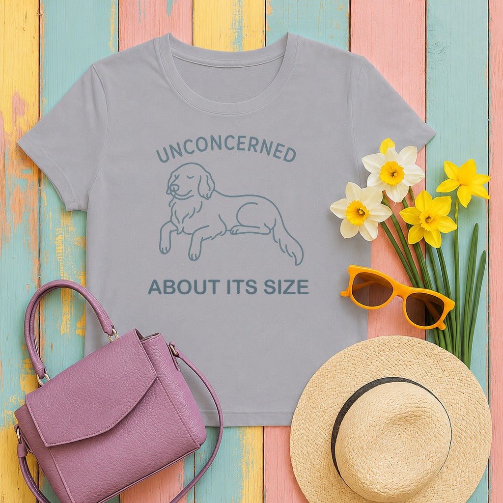 Flat-Coat Unconcerned About Its Size Tee in Athletic Heather