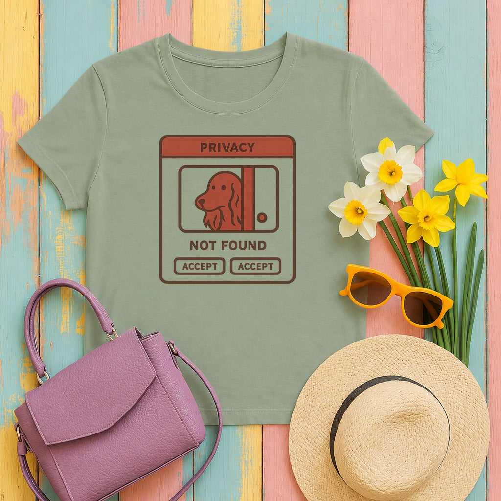 Irish Setter Privacy Not Found T-shirt in Sage