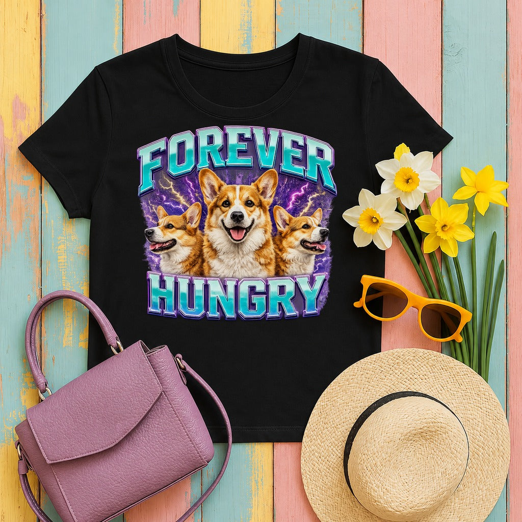 Forever Hungry Corgi Graphic t-shirt