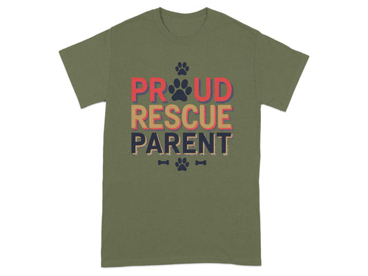 Proud Rescue Parent Graphic Print Shirt product type