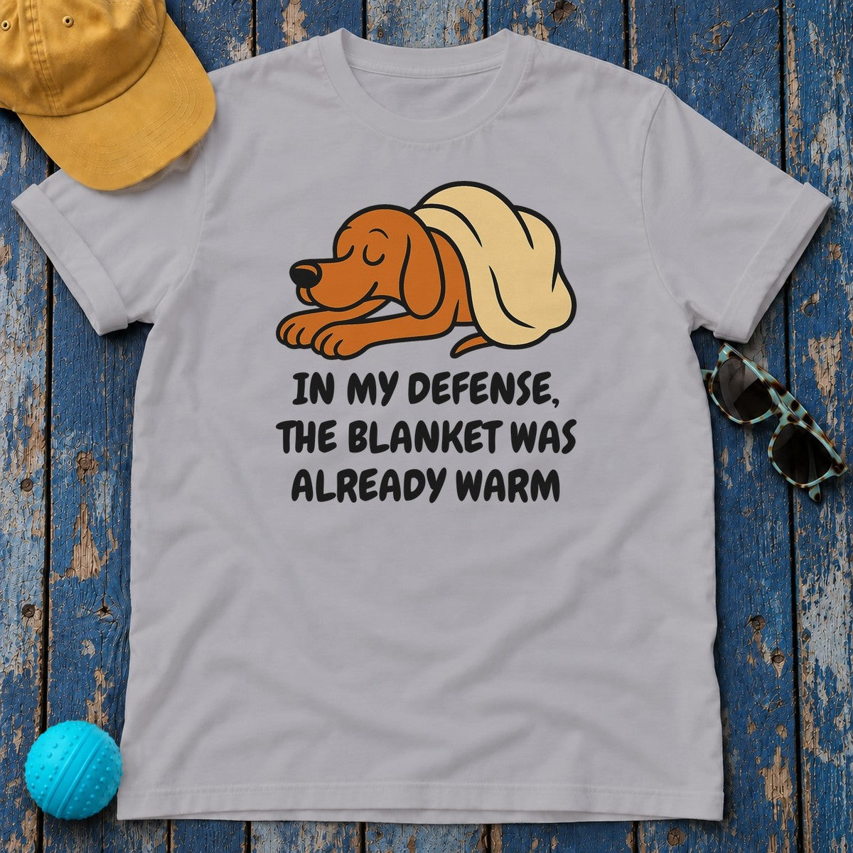 Vizsla Blanket Was Already Warm Tee in Athletic Heather