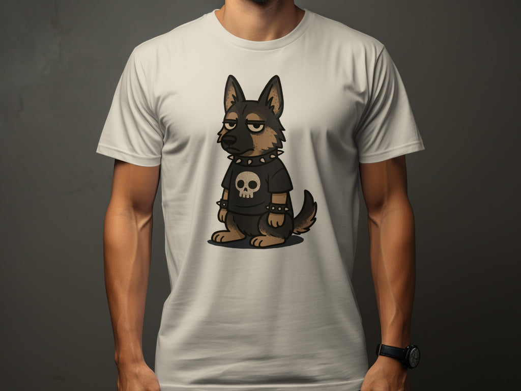 Cool Cartoon Dog in Spiked Collar T-Shirt product