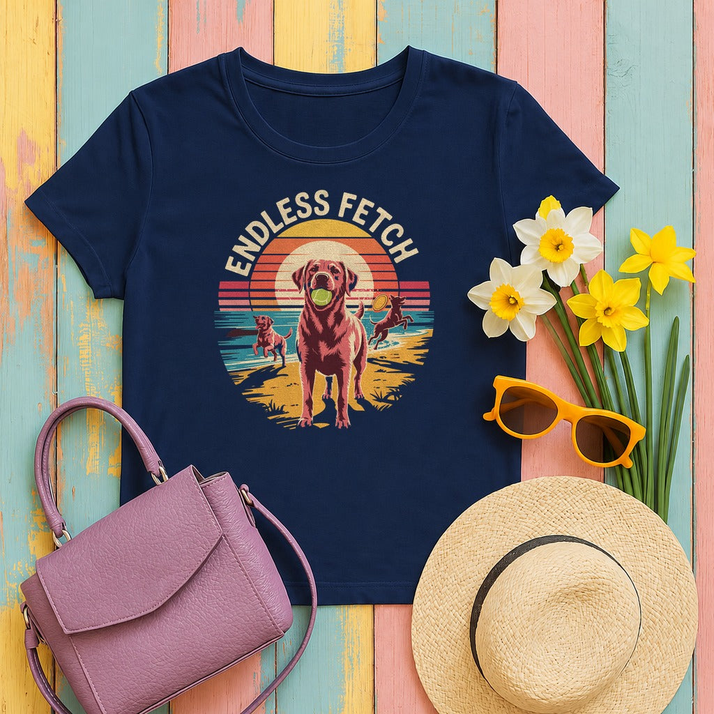 Endless Fetch Dog Lovers Labrador T-Shirt in Navy