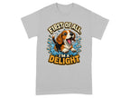 Beagle dog with "First of all, I'm a DELIGHT" text.