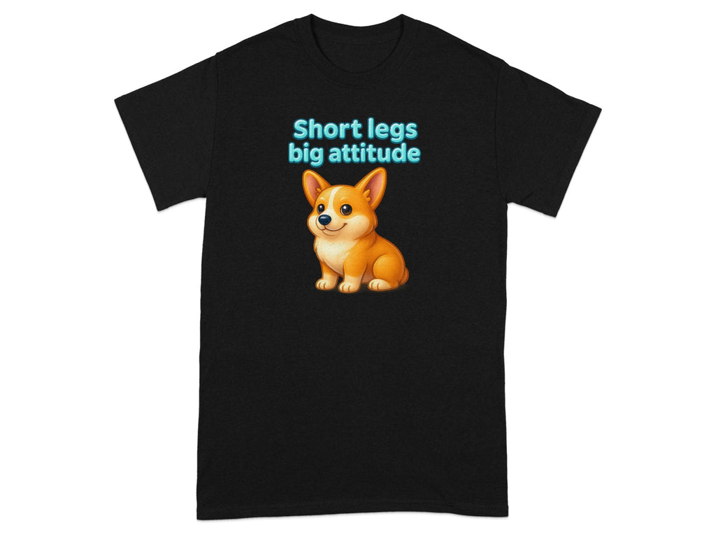 Short Legs Big Attitude Adorable Corgi Graphic Tee