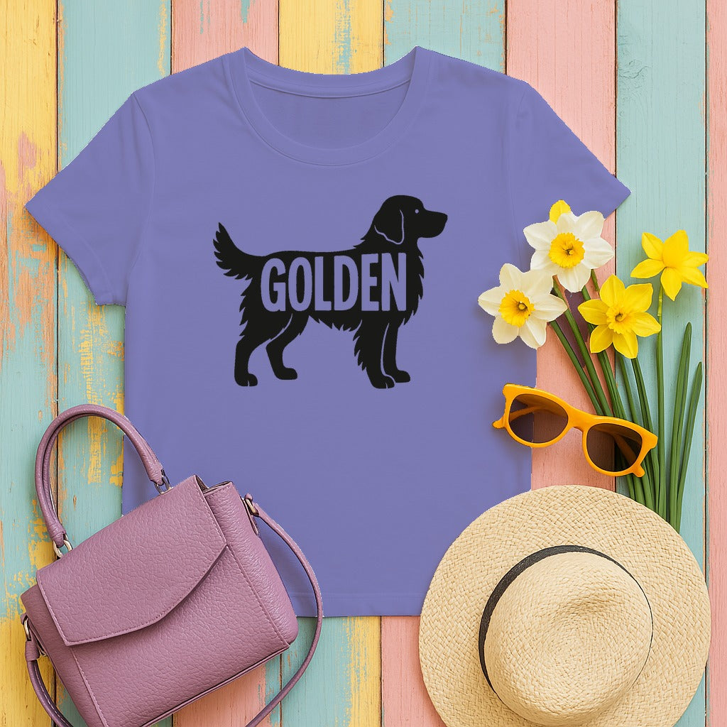 The Golden Silhouette Graphic T-Shirt in Violet