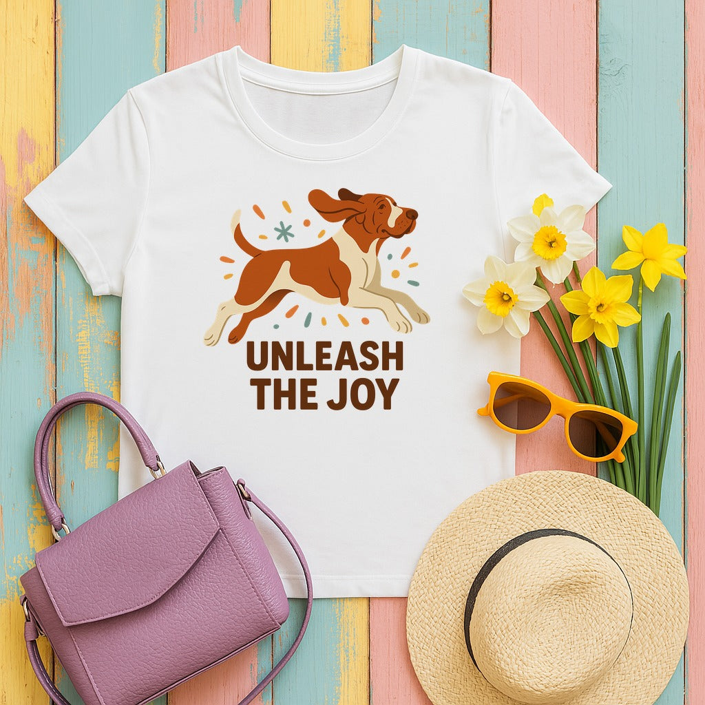 Bracco Italiano Unleash the Joy Tee in White