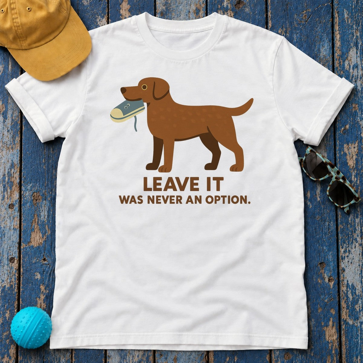 Chesapeake Bay Retriever Leave It Tee in White
