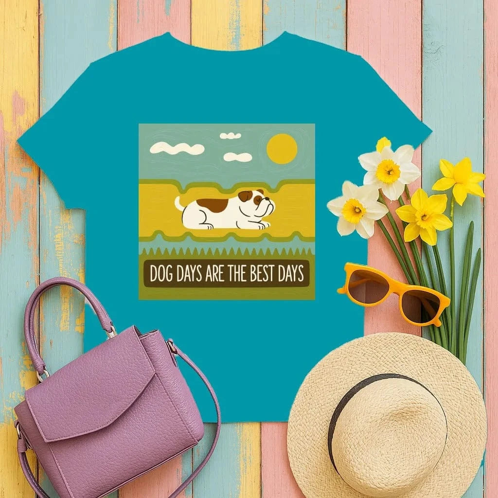 Dog Days Are the Best Days Bulldog T-Shirt T-shirt