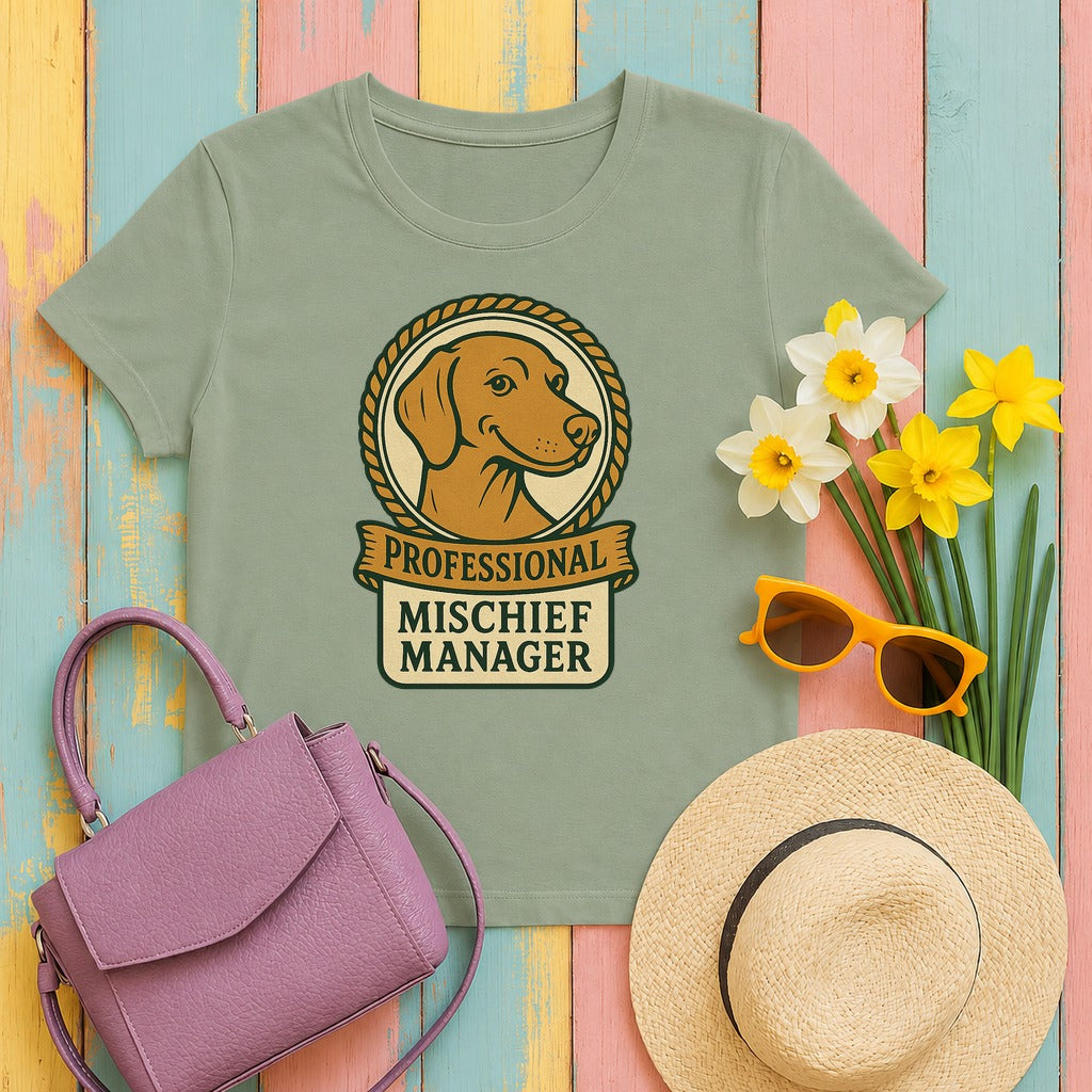 Vizsla Professional Mischief Manager Tee in Sage