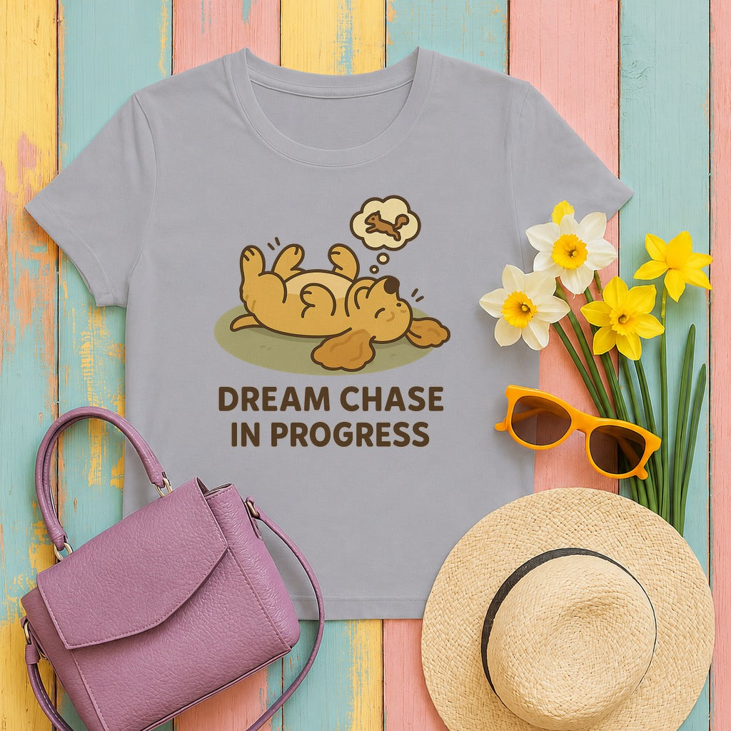 Cocker Dream Chase Tee in Athletic Heather
