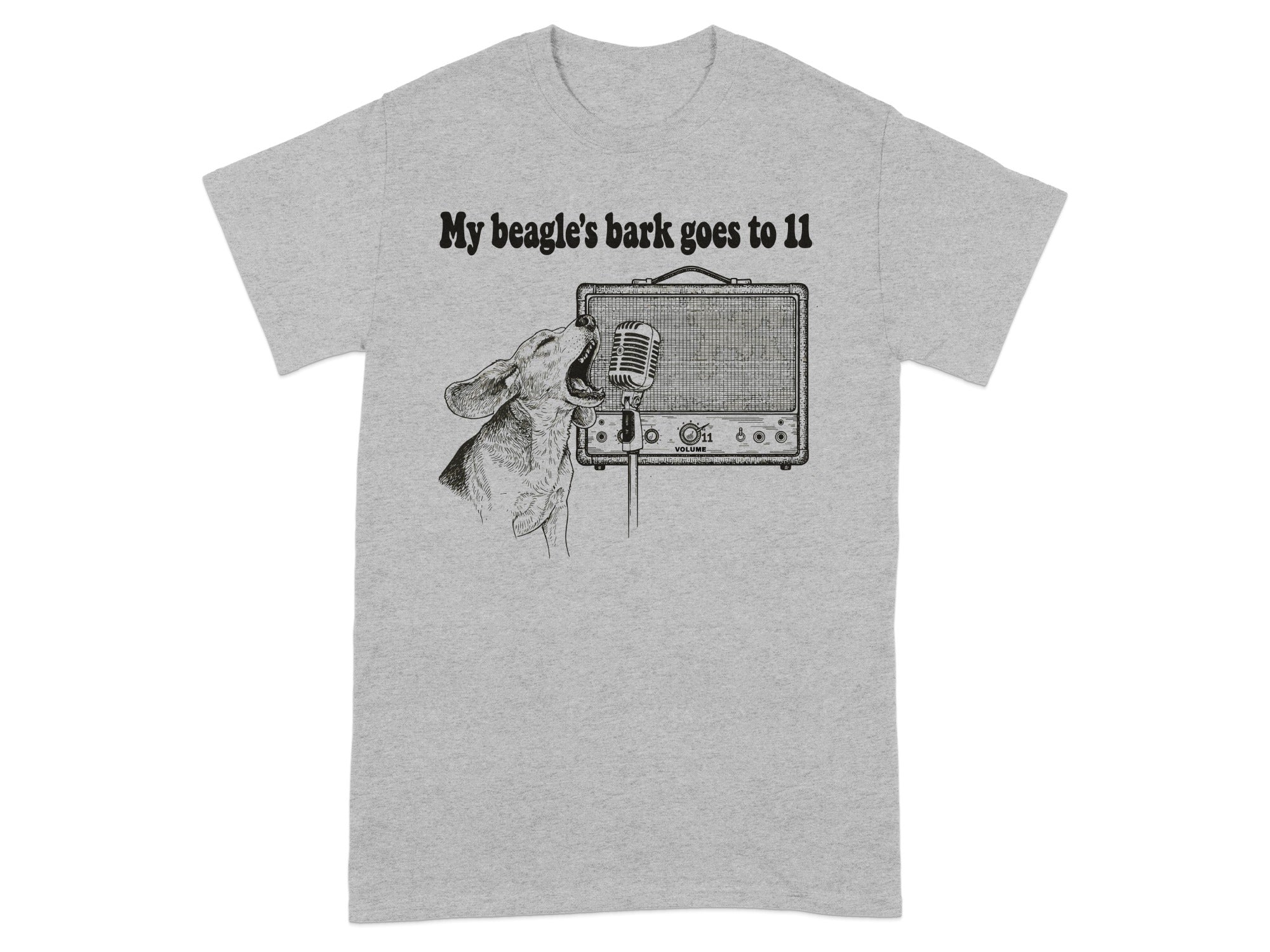 My beagle's bark goes to 11 graphic tee
