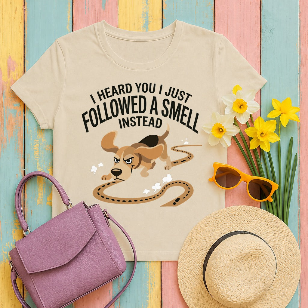 Mischievous Beagle Scent T-Shirt in Sand