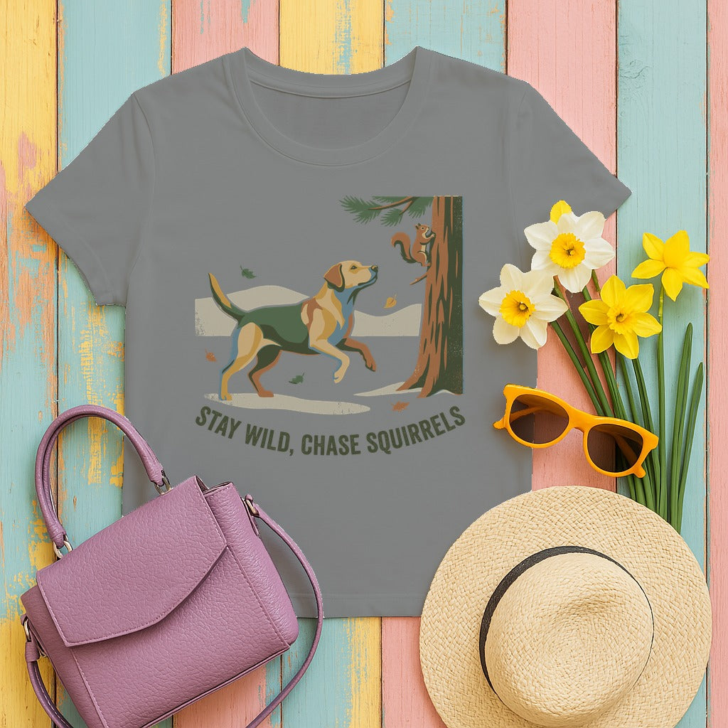 Stay Wild Lab Forest T-Shirt in Grey