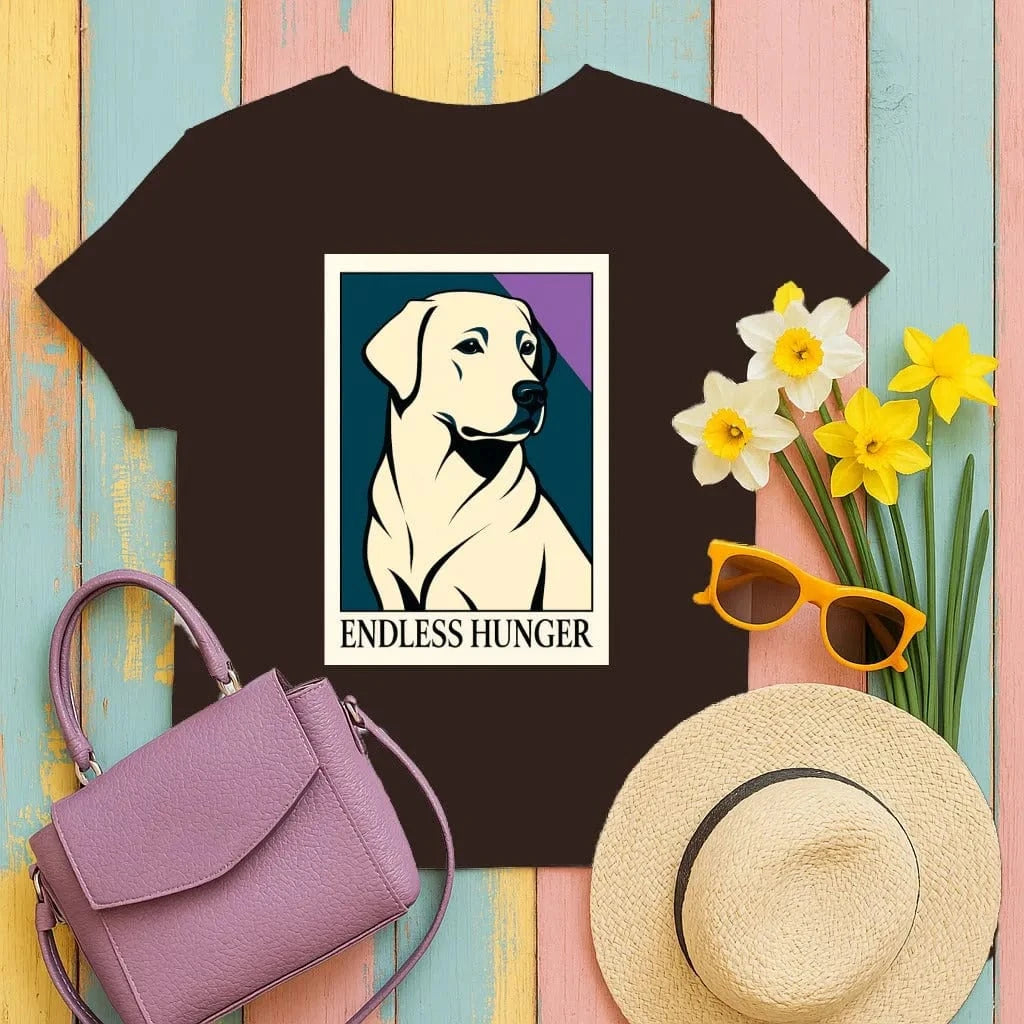 Endless Hunger Yellow Lab T-Shirt Dark Chocolate T-shirt