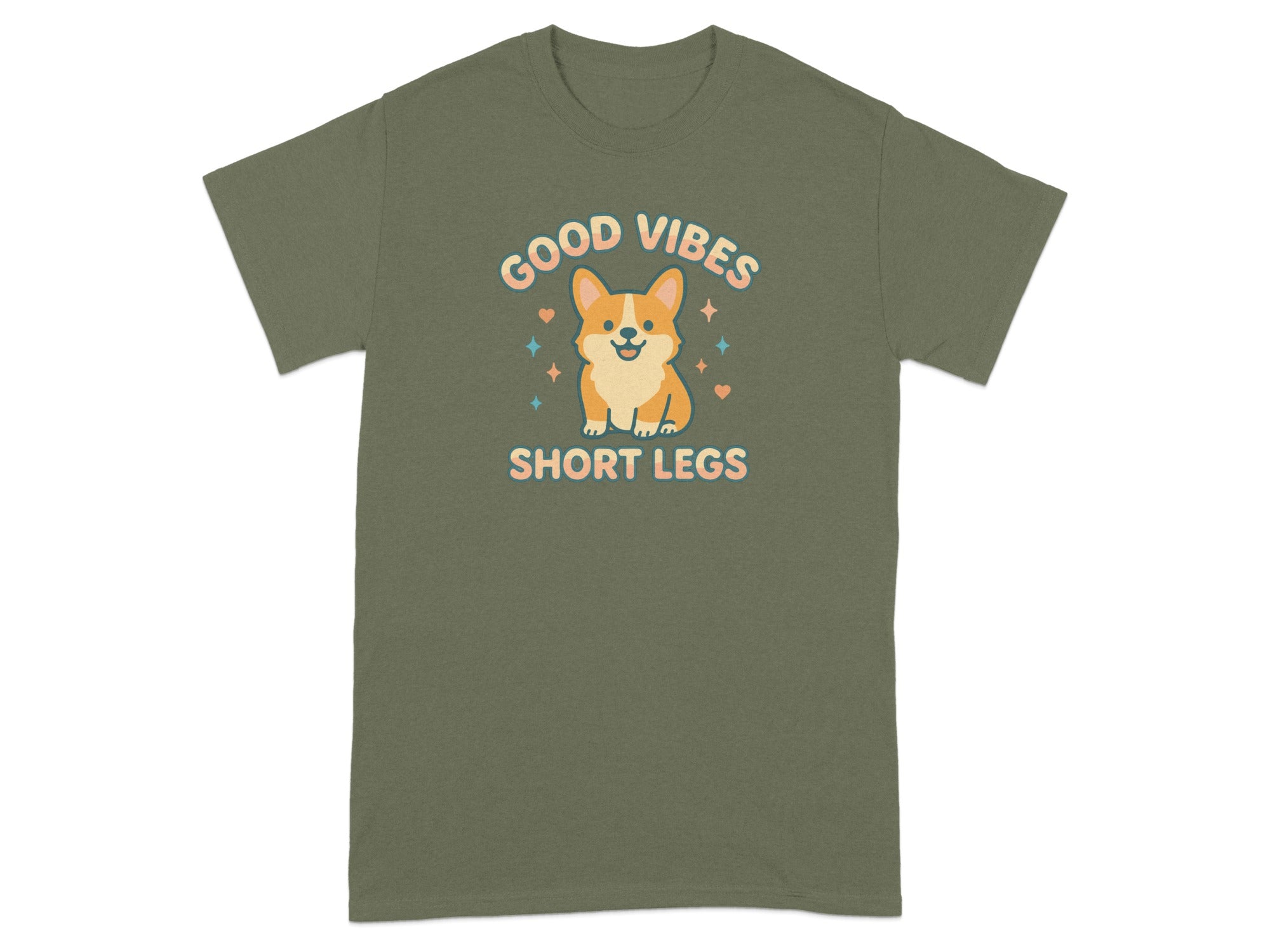 Good Vibes Short Legs Corgi Graphic Tee Product