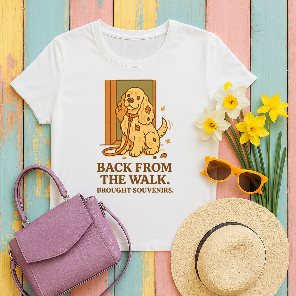Cocker Brought Souvenirs Tee in White