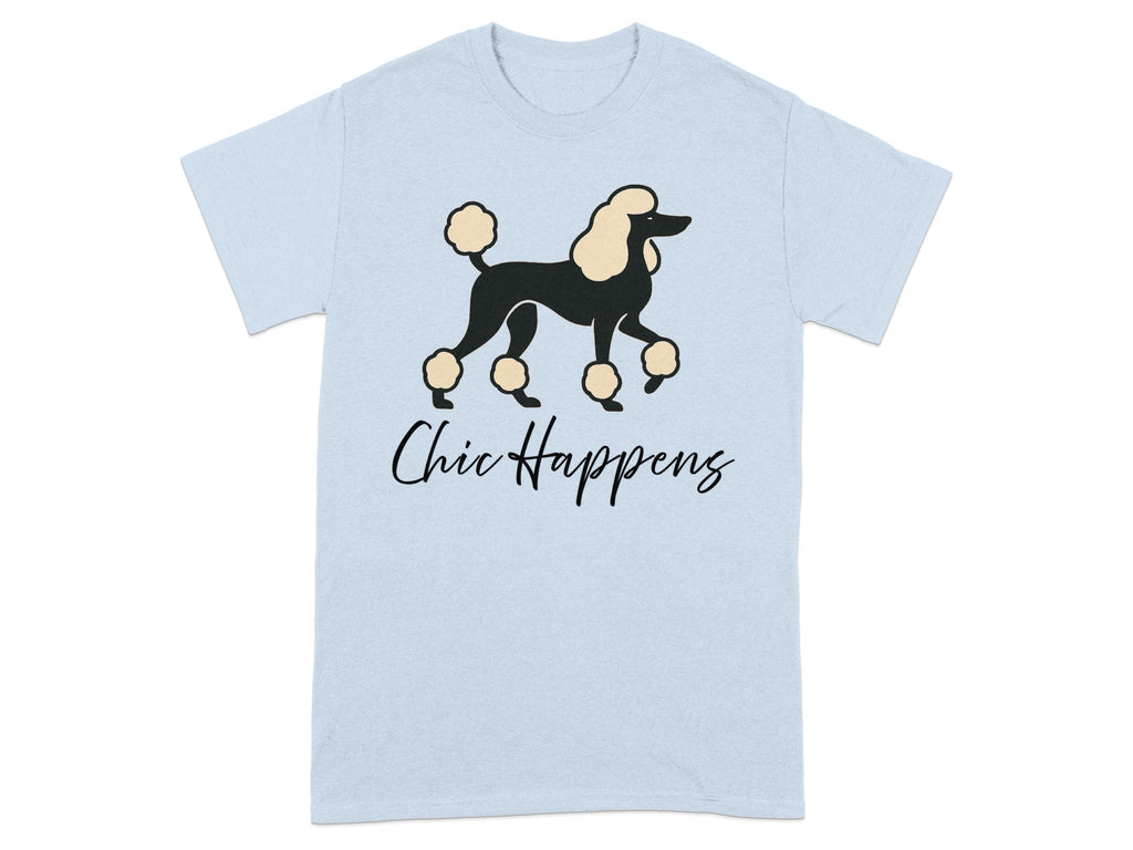 Chic Happens Poodle Design T-shirt